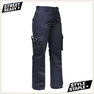 Women's EMT Cargo Pants with 9 Pockets, Reinforced Knees, Stretch Waistband